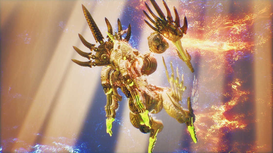 Official Rev. NOiR screenshot showing an action combat encounter